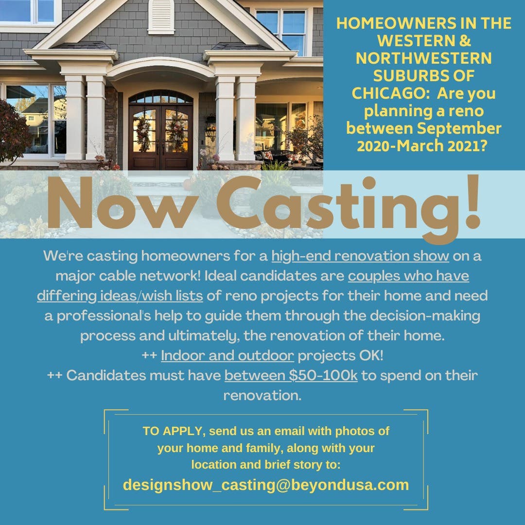 Casting Homeowners for Renovation TV SHOW! - Oak Park, IL Patch