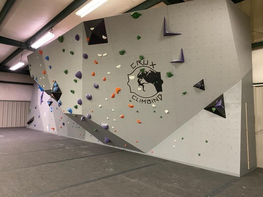 A look at the rock climbing wall that will be available at Crux Climbing - Alabama on Harper Road. 