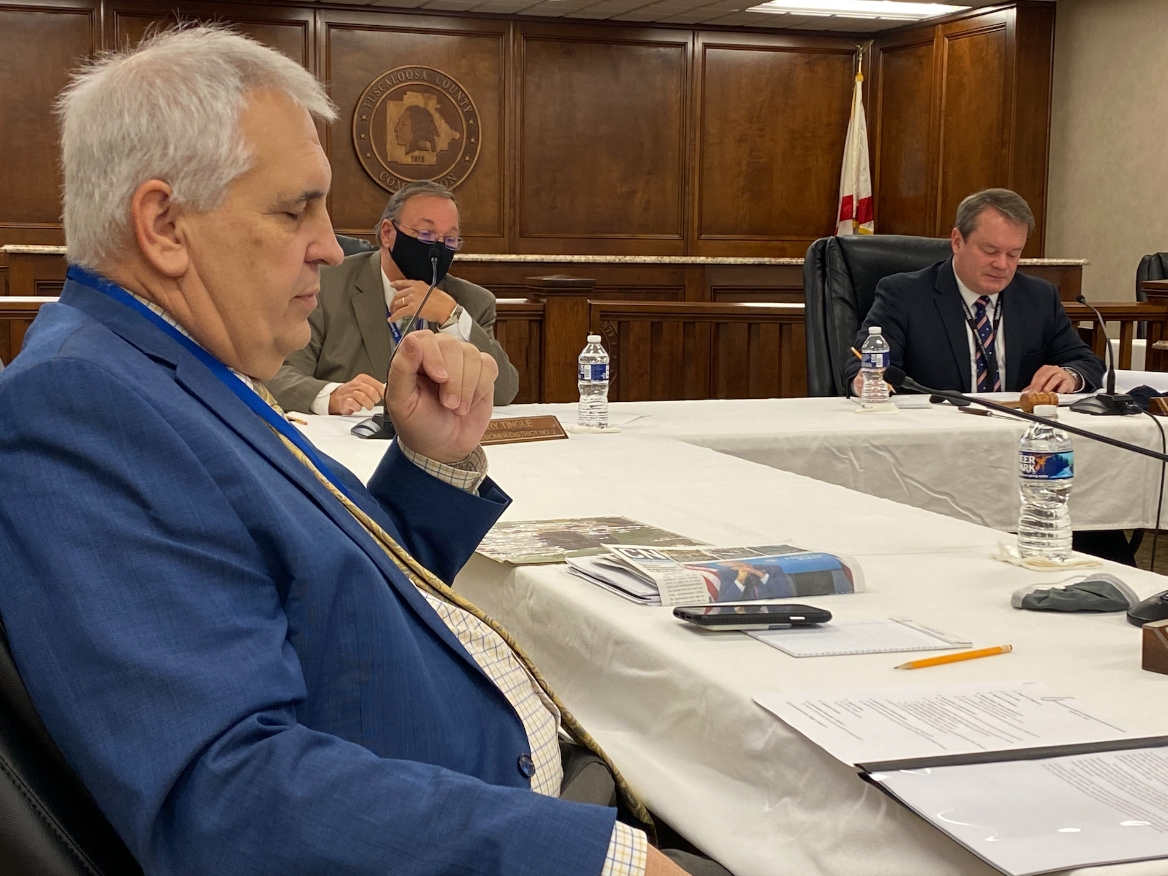 From left: District 1 Commissioner Stan Acker, District 2's Jerry Tingle and Probate Judge and Commission Chair Rob Robertson. The Commission held its regular meeting on Wednesday. 
