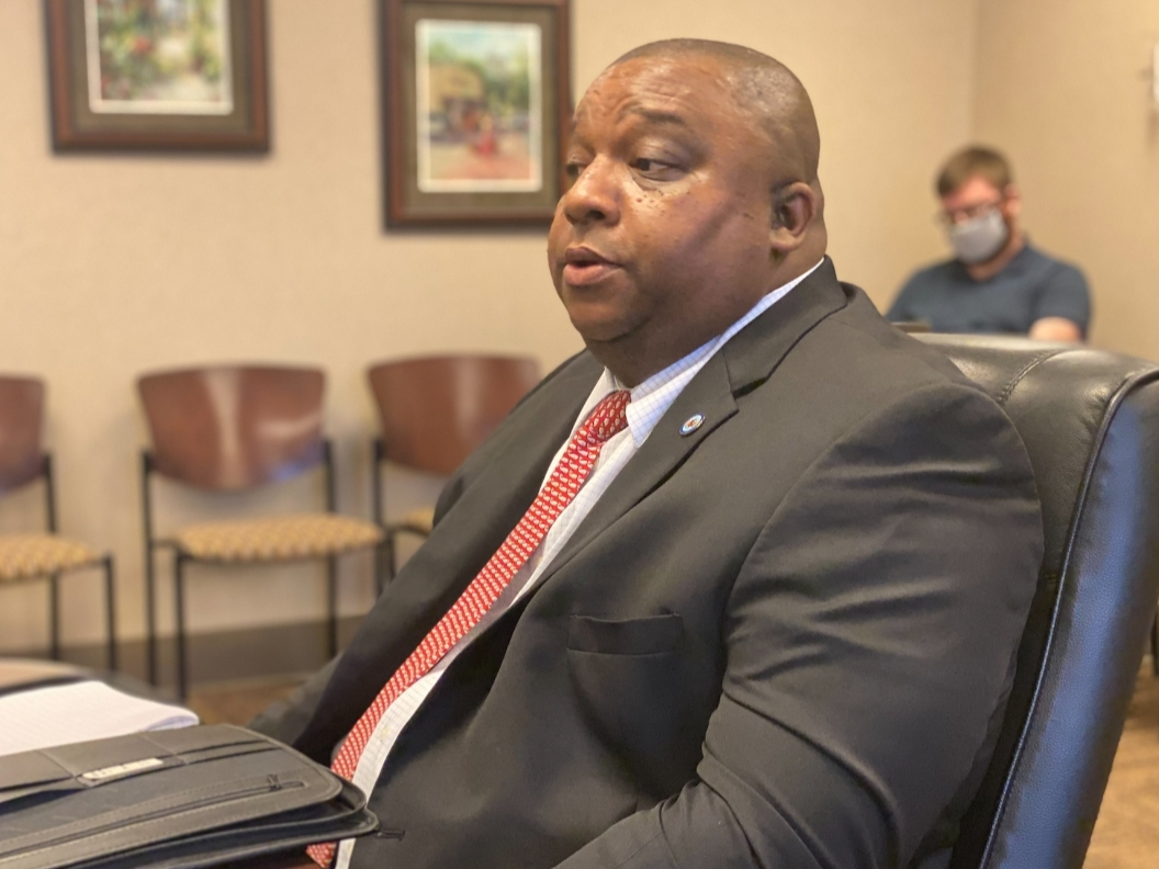 Northport Police Chief Gerald Burton was the first candidate interviewed on Tuesday. Interviews will also be held for two candidates on Thursday. 