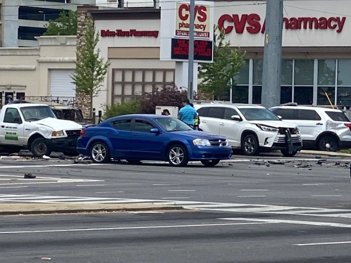 Traffic was still blocked for McFarland Boulevard Sunday afternoon following the wreck that occurred around 9:30 a.m. (Ryan Phillips, Patch.com)