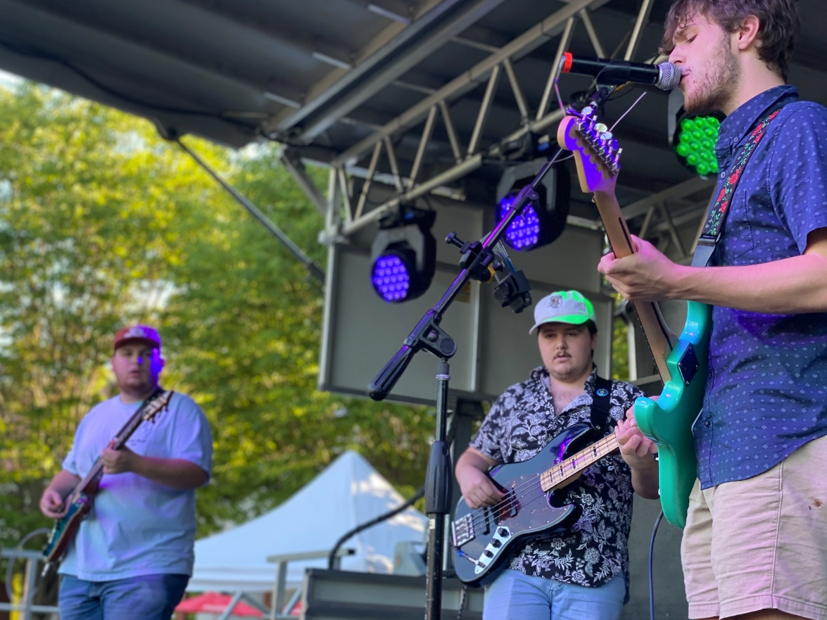 Grateful Dead tribute band Dire Wolf had the crowd out of their seats Friday evening in Government Plaza. 