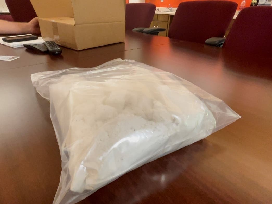 Cocaine recovered by narcotics investigators on Tuesday. 