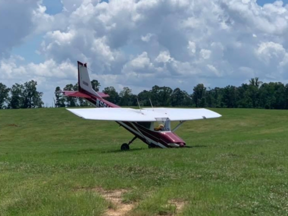 A photo posted of the plane after the emergency landing Thursday. 