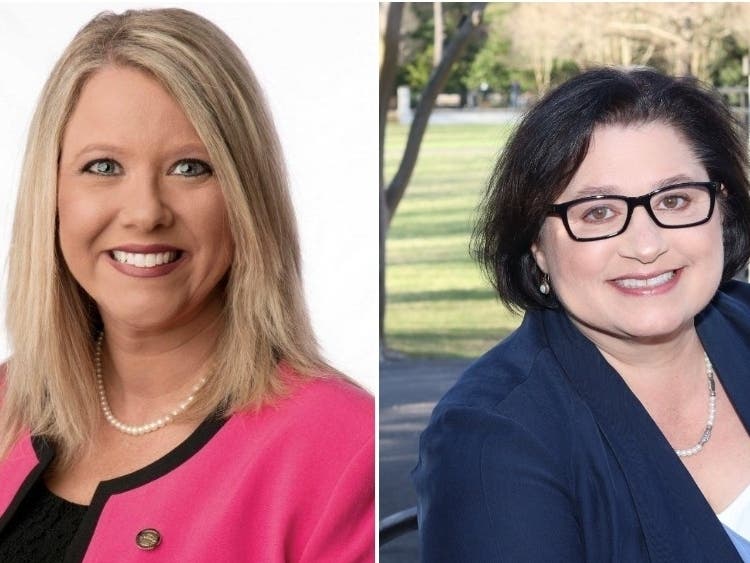 Republican April Weaver (left) and Democrat Virginia Applebaum will face off Tuesday in a special general election for Senate District 14. 