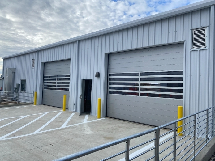 The modular vaccination facility on the DCH Regional Medical Center Campus