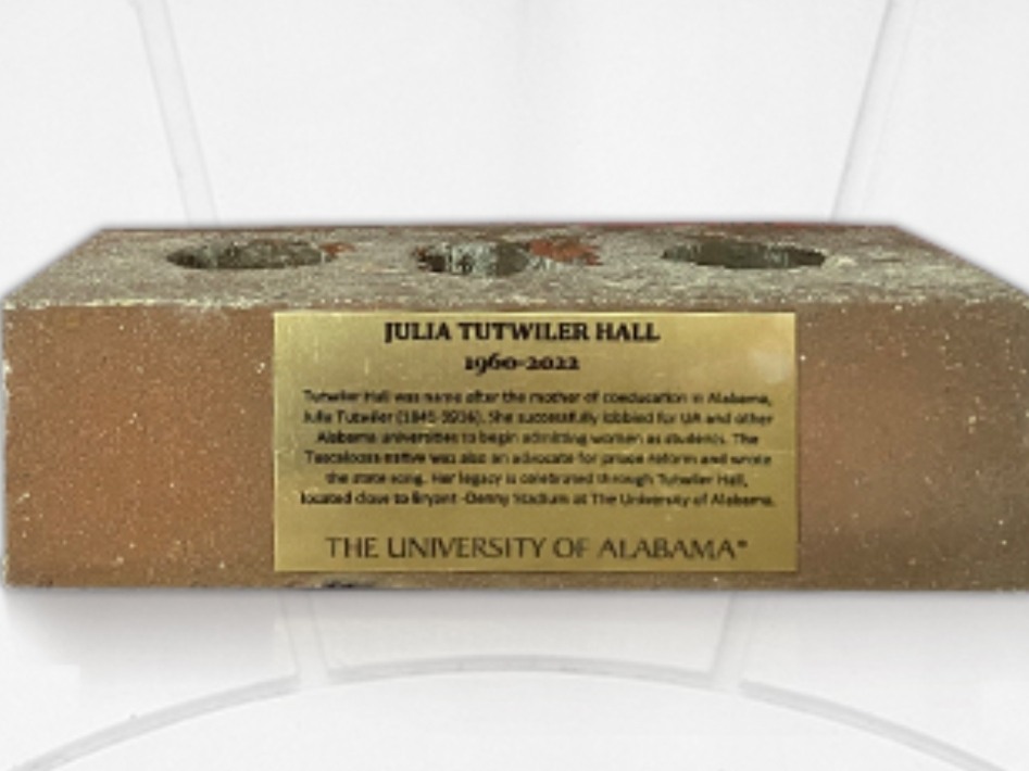 The public can purchase bricks from the current Tutwiler Hall for $100 each. 