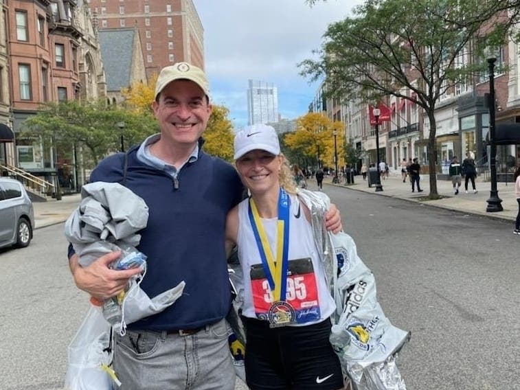 Ann Besanceney and her husband Chris in Boston