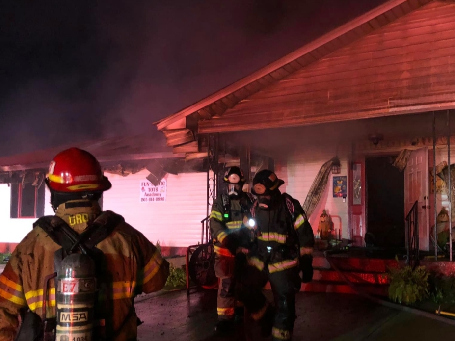 A photo provided by TFR from the scene of a structure fire at 13242 Highway 69 South. 