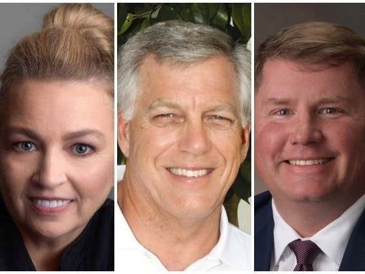 From left: Democrat Lisa Ward, Incumbent Republican Sen. Gerald Allen and Republican Tripp Powell. 