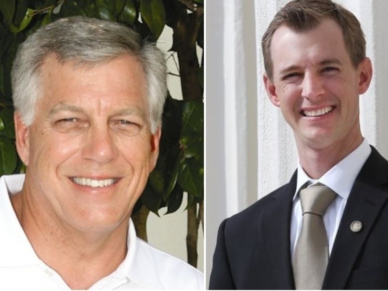 State Sen. Gerald Allen (left) and State Rep. Kyle South. 