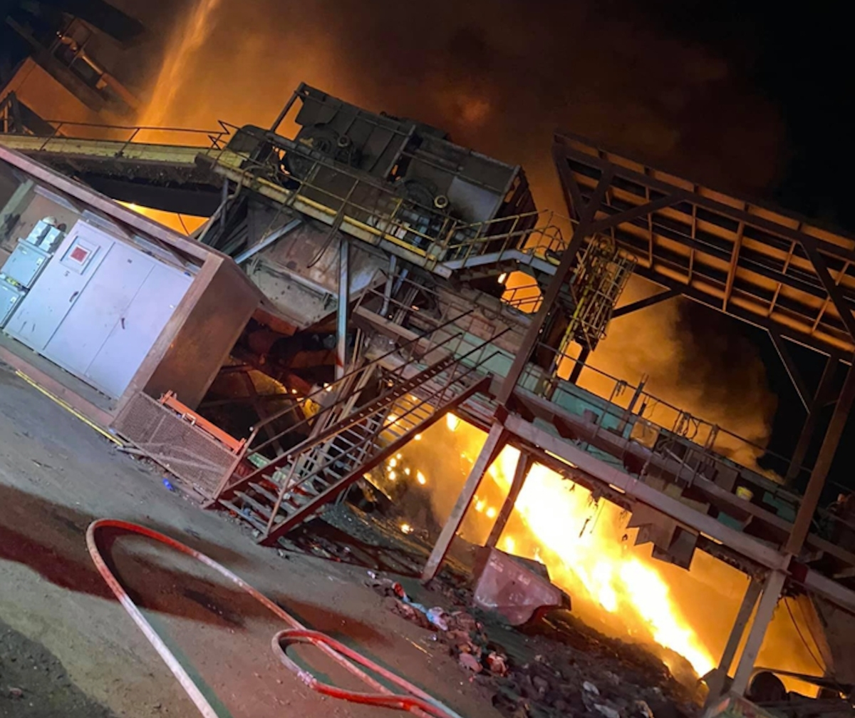 One the 2021 fires at Liberty Recycling that sparked controversy. 