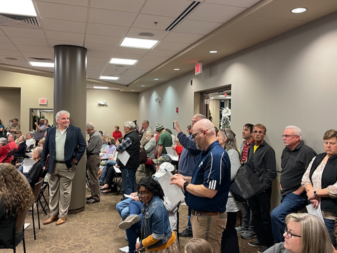 A large group showed out in opposition to the development during the last meeting of the Northport Planning & Zoning Commission on Dec. 15. 