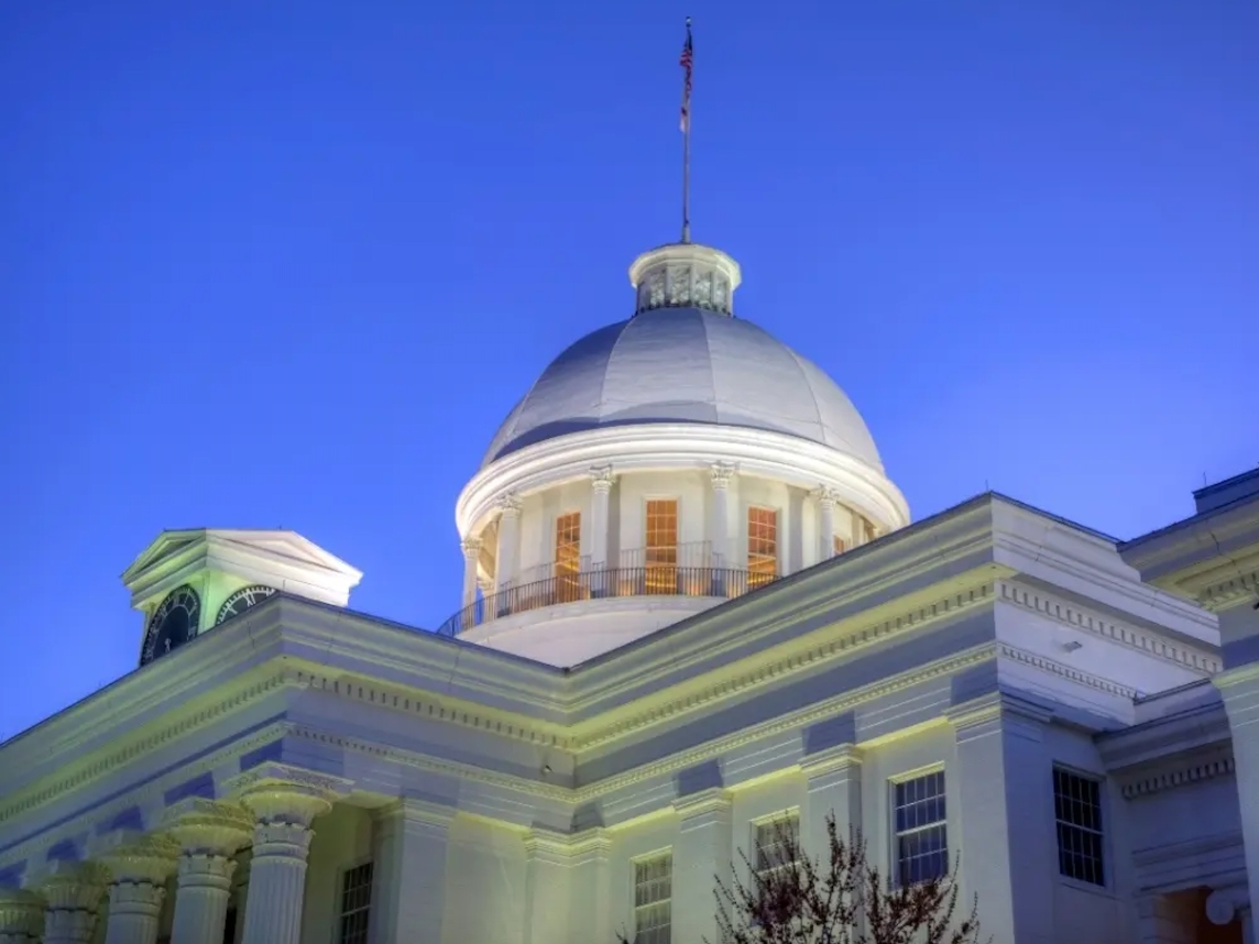 The Alabama State Capitol Building. 
