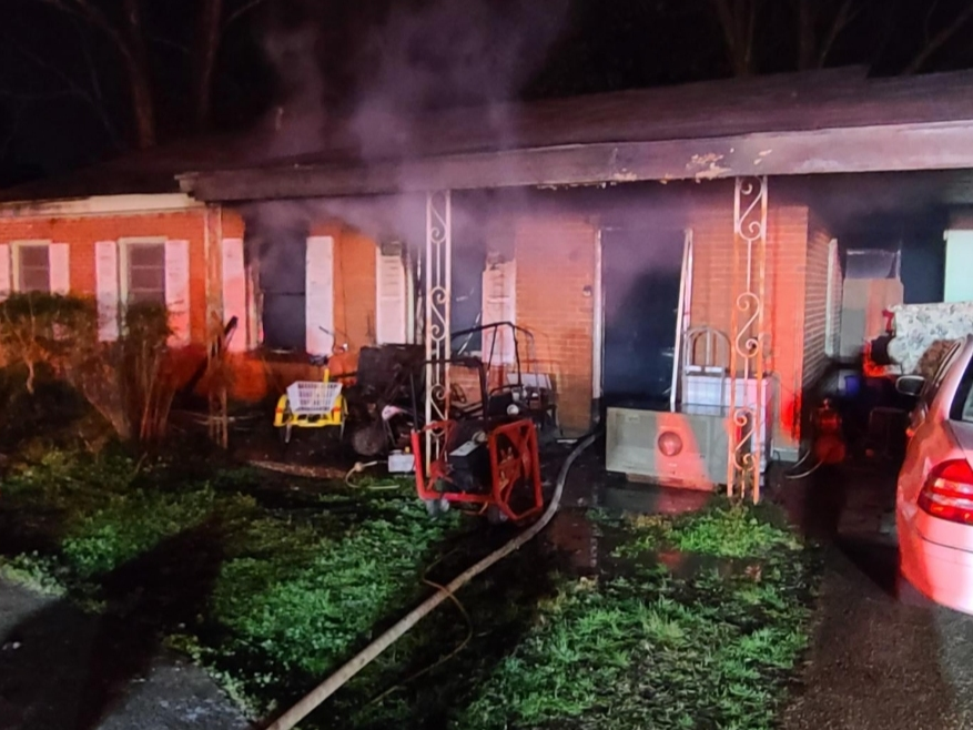 The home after the flames were brought under control. 