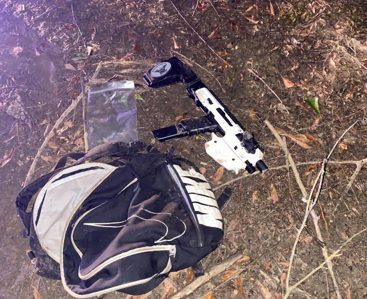 A look at the illegally modified gun that the suspect had in his possession. 