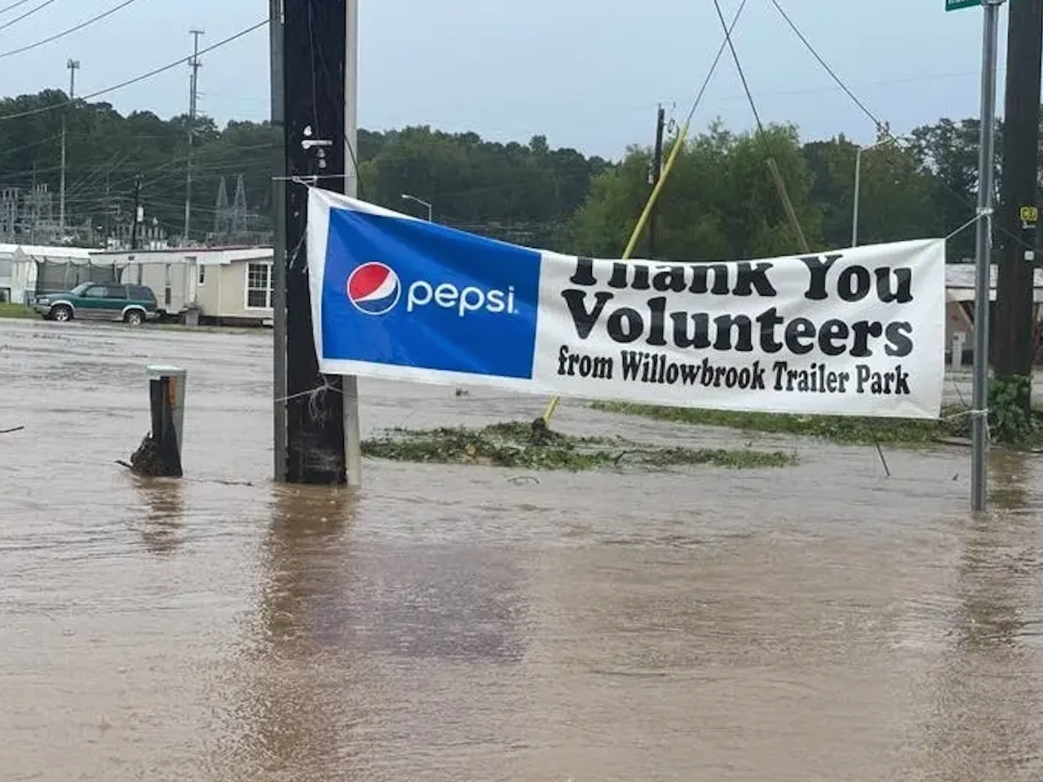 Flooding from Two-Mile Creek in September inundated Willowbrook Trailer Park for a second time in a year. 