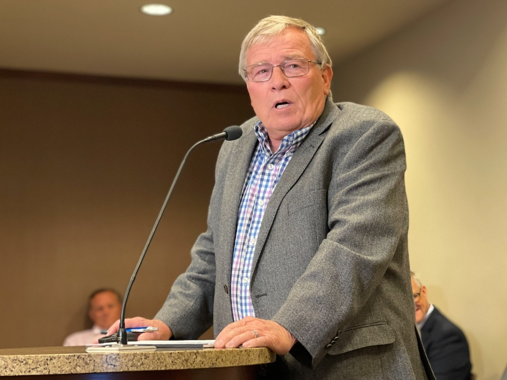 Northport Mayor Bobby Herndon delivers his State of the City Address Monday night. 