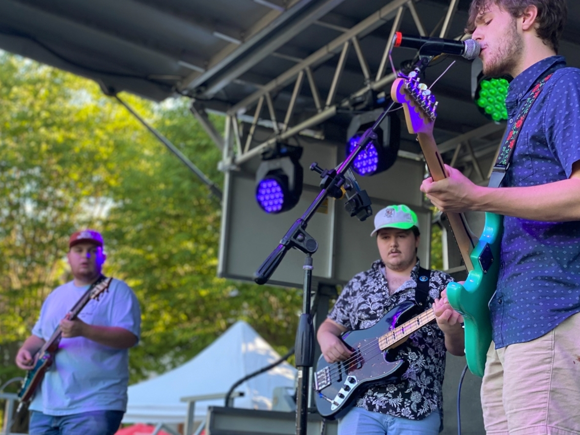 Grateful Dead tribute band Dire Wolf had the crowd out of their seats Friday evening in Government Plaza.