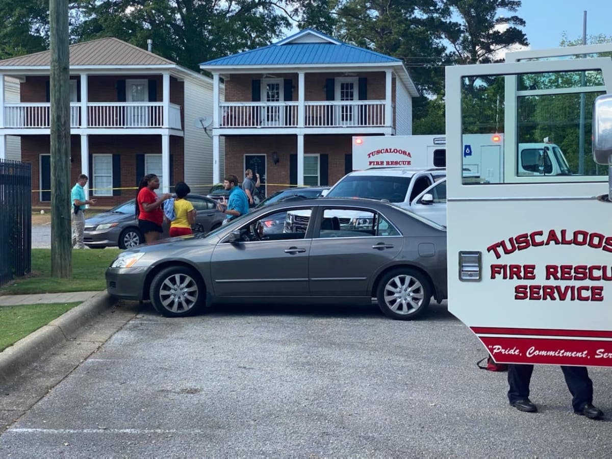 A photo from the scene of a shooting off of Hargrove Road Monday afternoon
