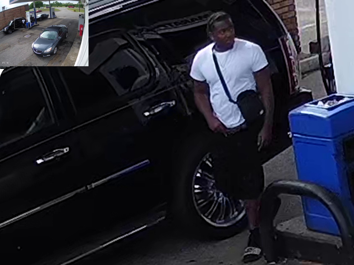 A photo of the second suspect involved in a shooting on Monday. 