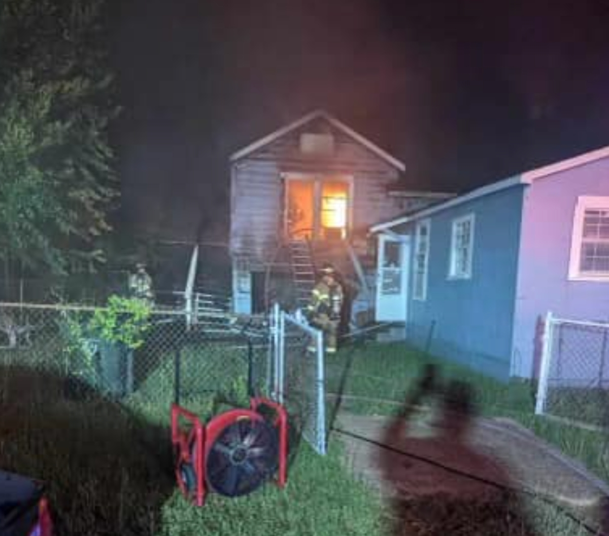 A photo from the Friday morning structure fire. 