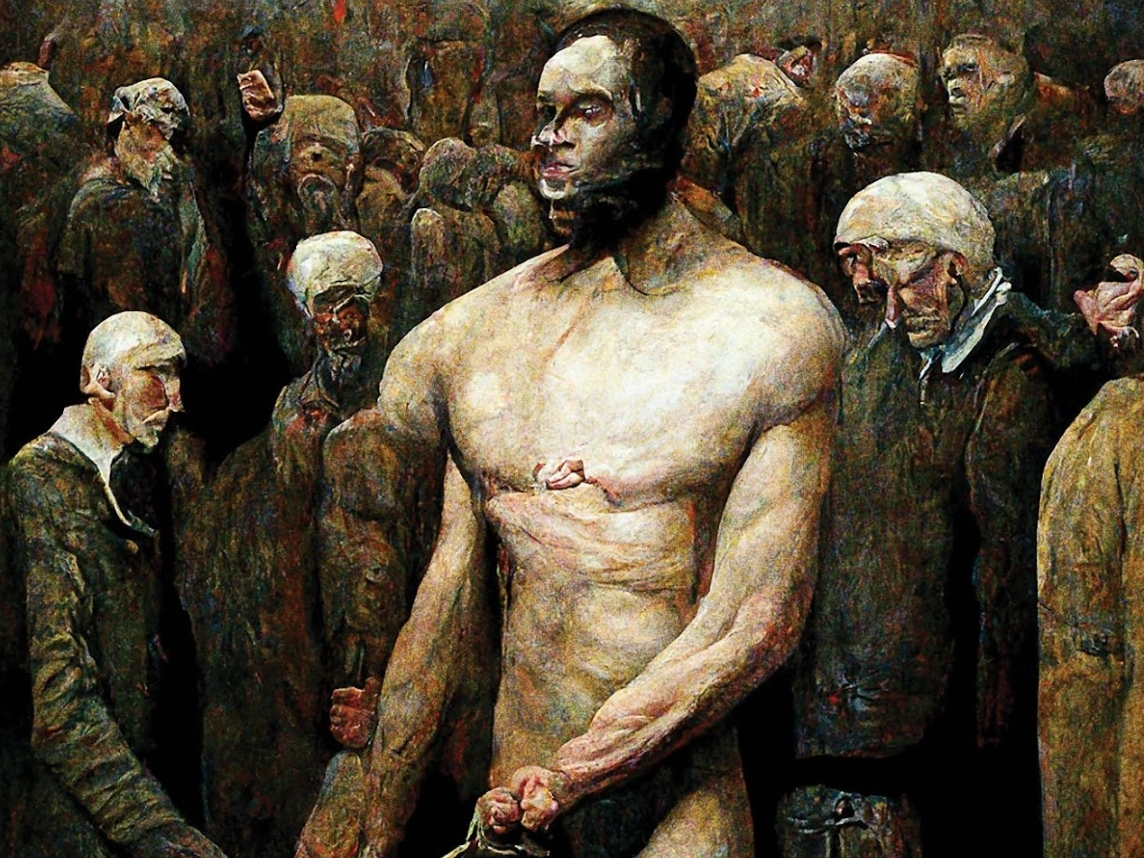 Part of the cover of "The Abolition of Man #1"