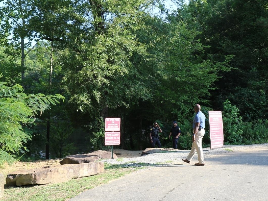 Investigators are on scene after a body was found at Hurricane Creek Park Friday morning. 