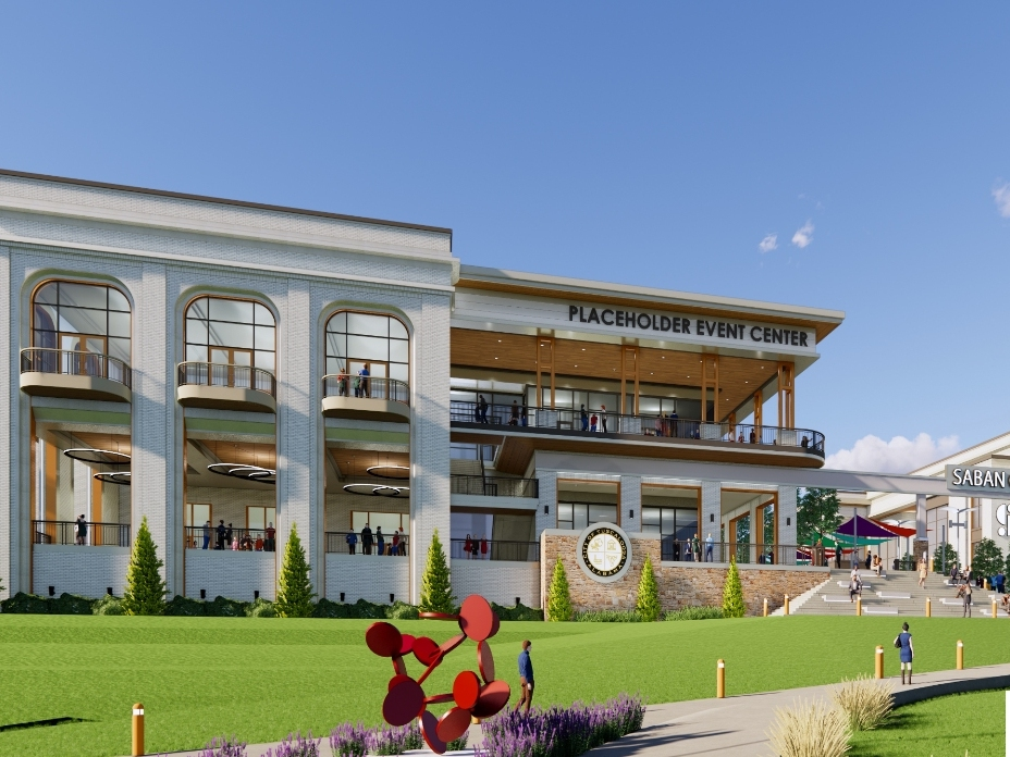 A rendering of the Saban Discovery Center and the adjacent events center