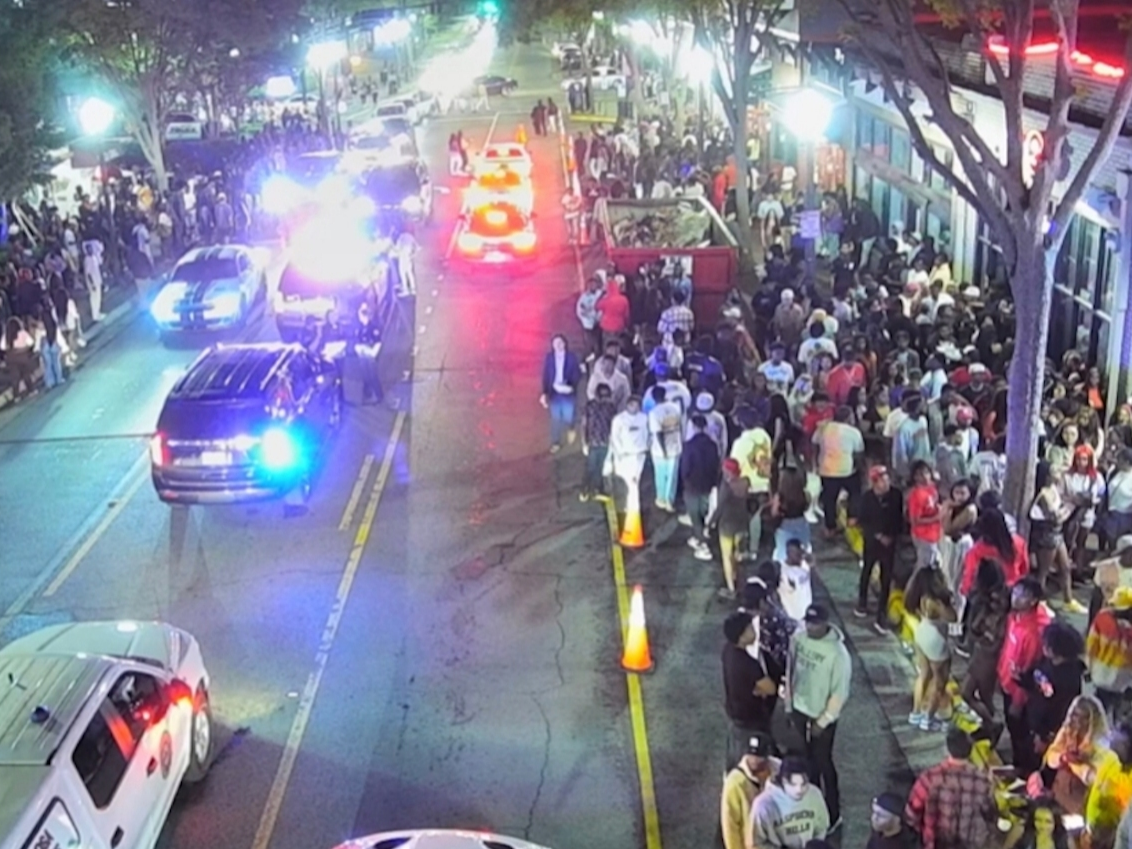 A view of The Strip following the A-Day game on the UA campus earlier this year. 