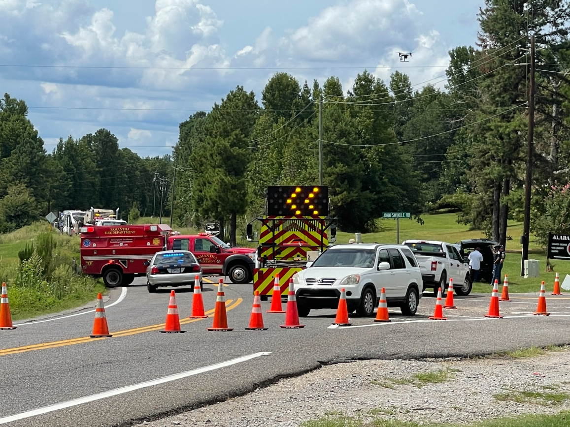Both lanes of U.S. Highway 43 were closed on Thursday as emergency crews processed the scene. 