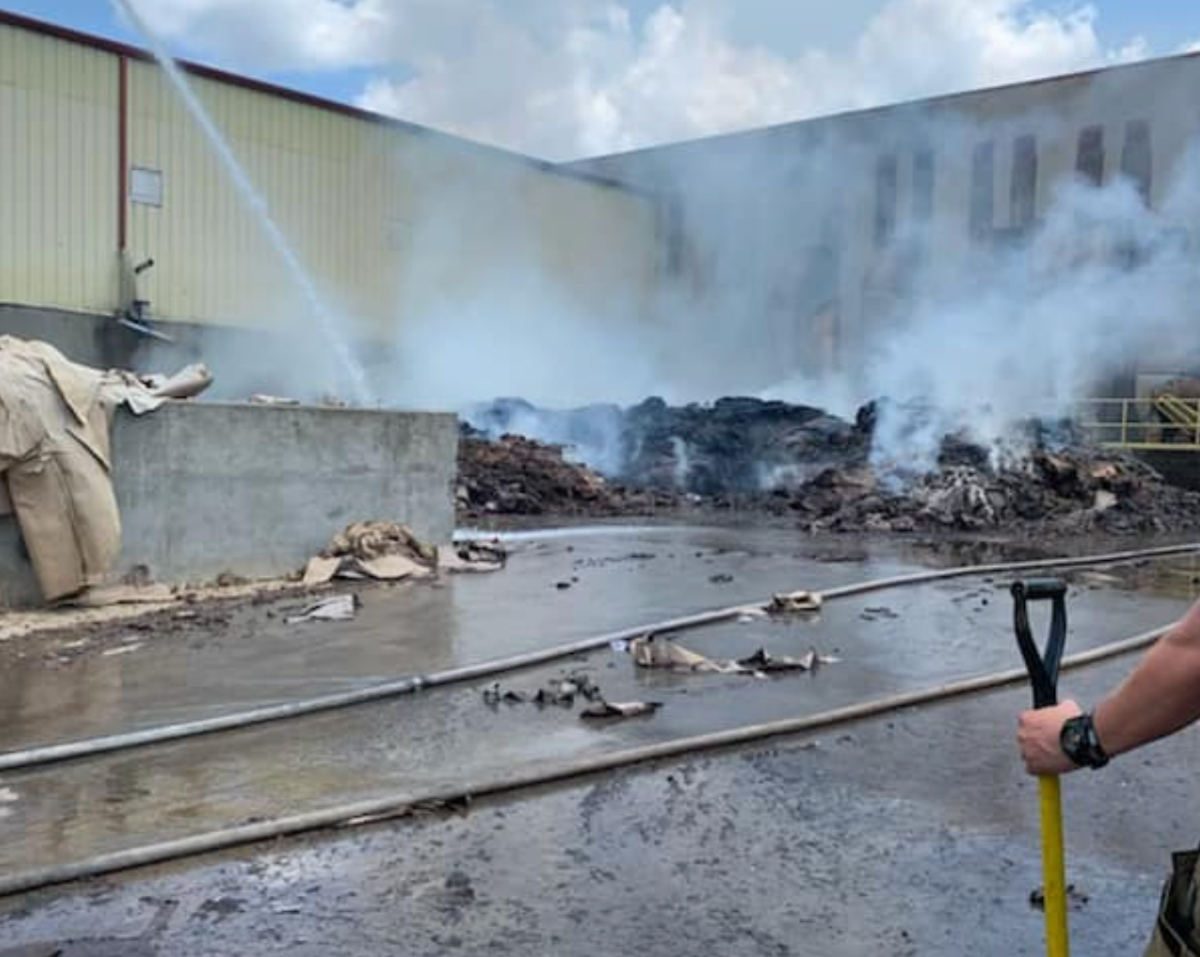 A look at the fire on Monday