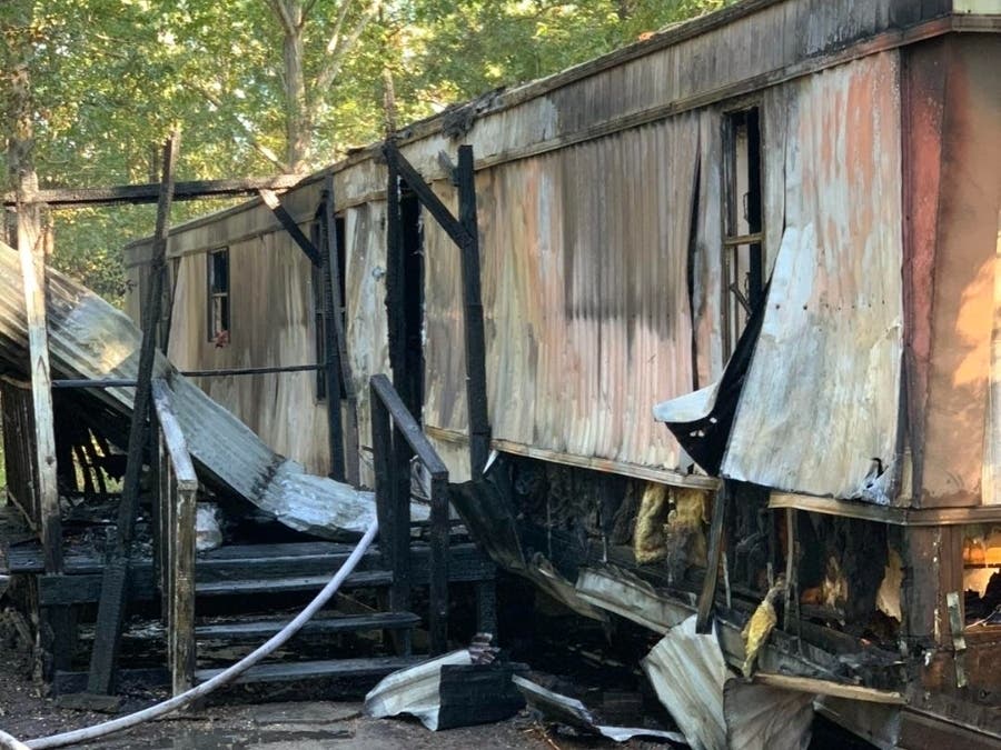 Crews responded to the fire on Harless Road Tuesday morning. 