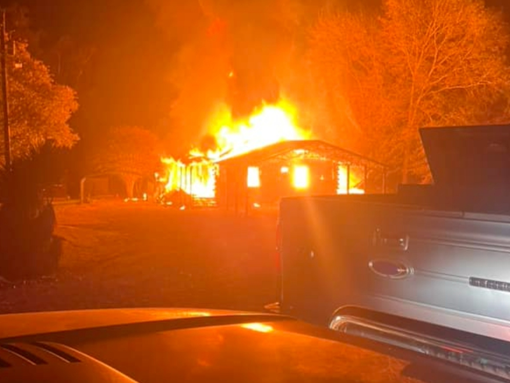 The fire was fully involved when crews arrived on scene Thursday night