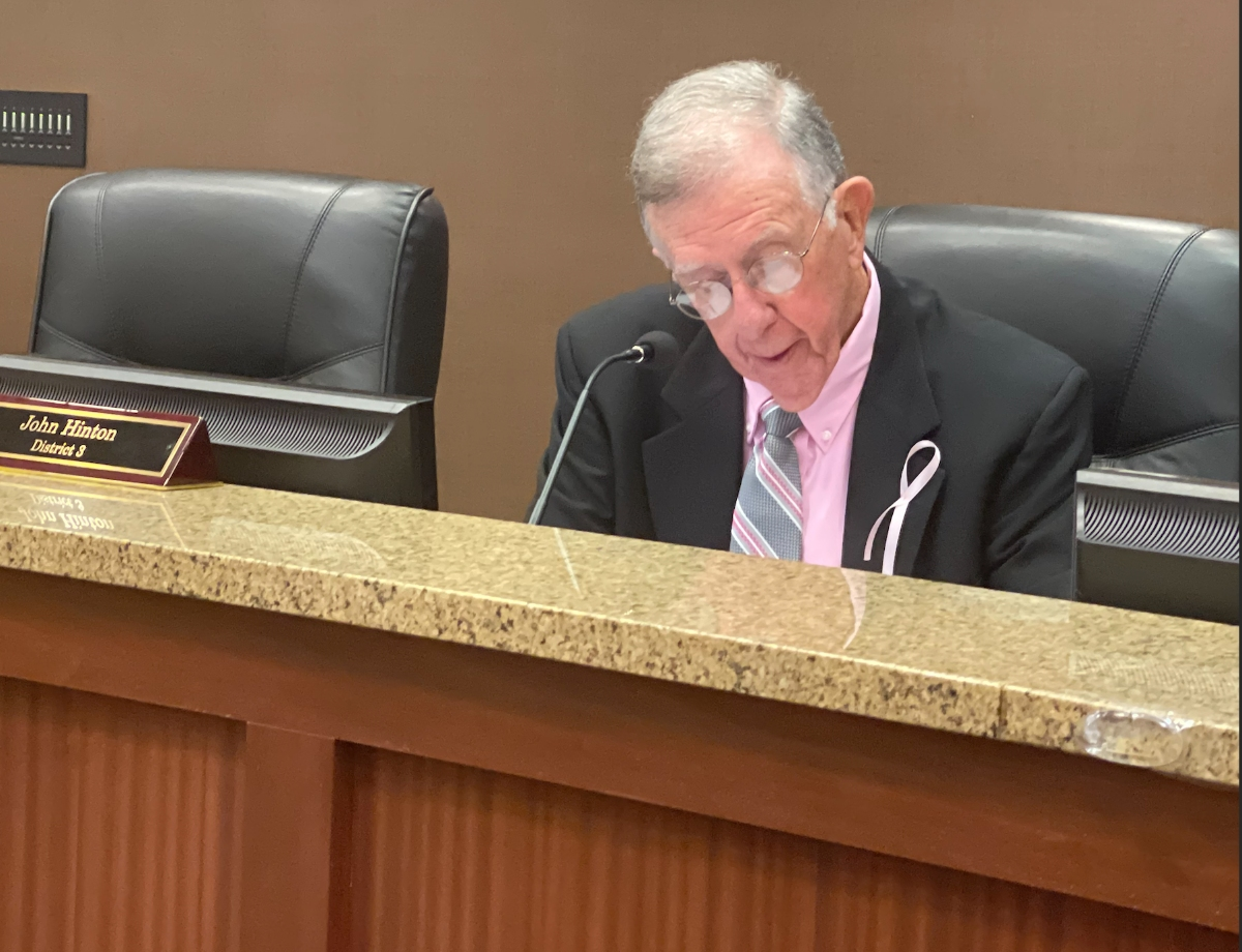 District 3 Councilman John Hinton speaks during Monday's meeting of the Northport City Council. 