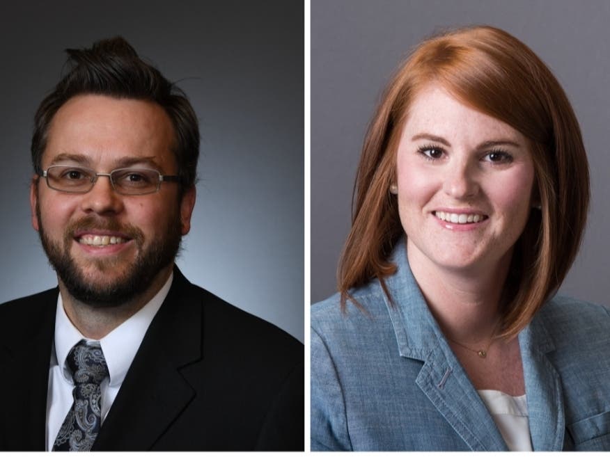 Dan Johnson (left0 and Jennifer Stripling