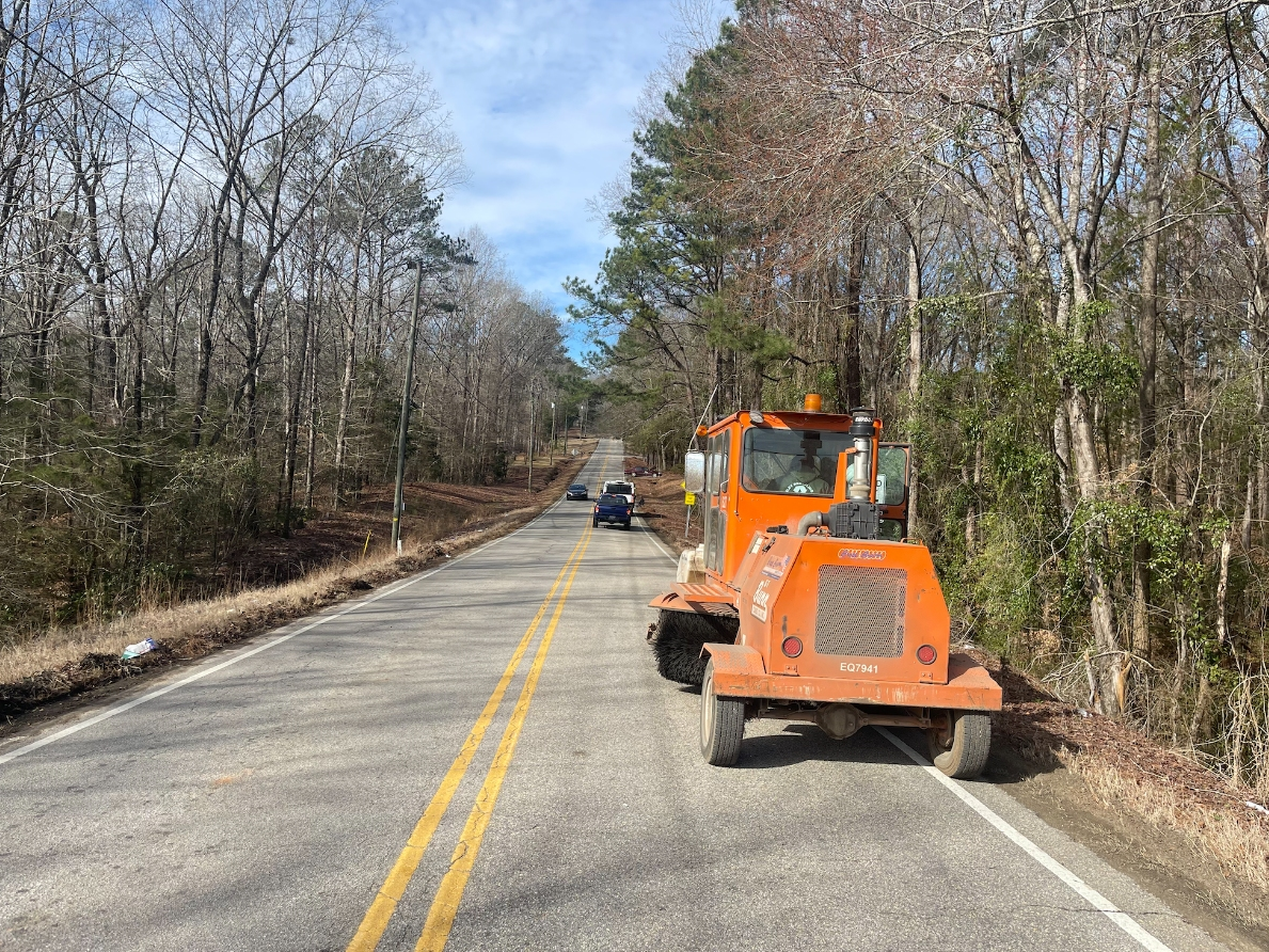 Resurfacing work on Bone Camp Road began on Friday. 