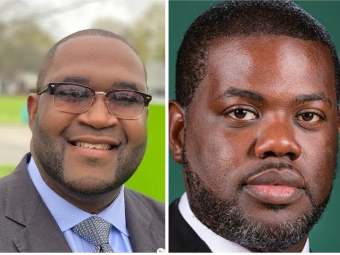 Tuscaloosa Councilor Matthew Wilson (left) and SSCC Dean of Community Relations Joe Eatmon. 