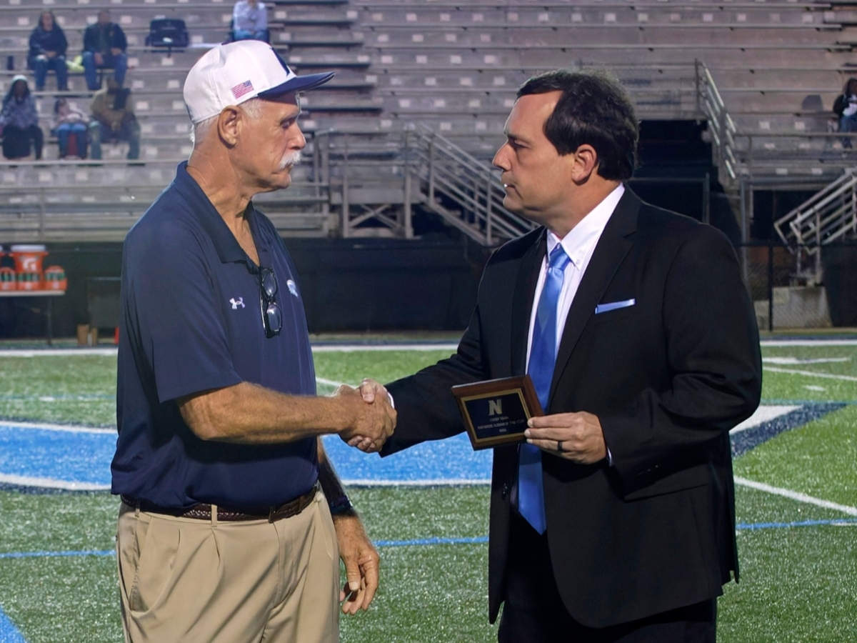 Coach Mims honored by his alma mater and the school he dedicated his entire professional life to. 