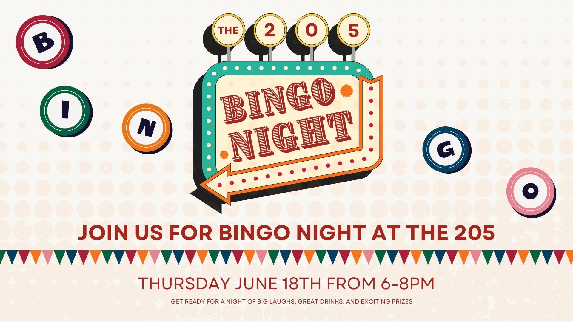 Free Bingo at The 205 Bar and Restaurant