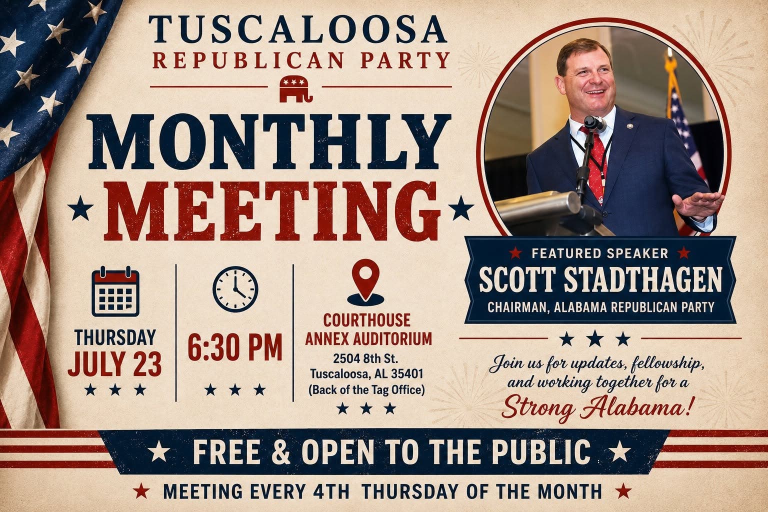 Tuscaloosa Republican Party Monthly Meeting