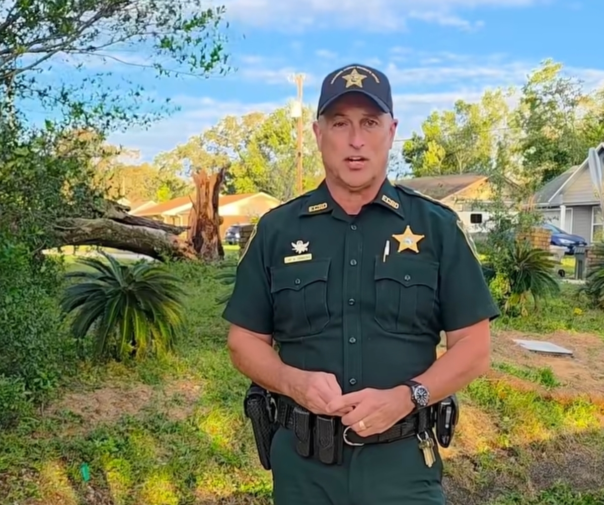 Escambia County Sheriff Chip Simmons gave an update Saturday morning after the storm moved through the area. 