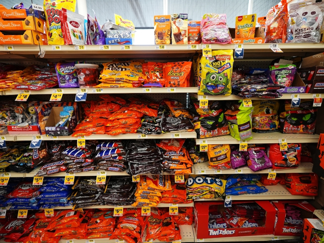 Halloween candy is displayed for sale at a Weis Markets grocery store, Thursday, Oct. 22, 2026, in Dundalk, Md.