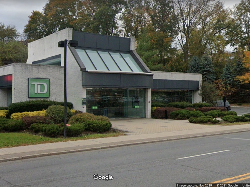 The TD Bank on Boston Post Road was the site of a botched bank robbery on Saturday.