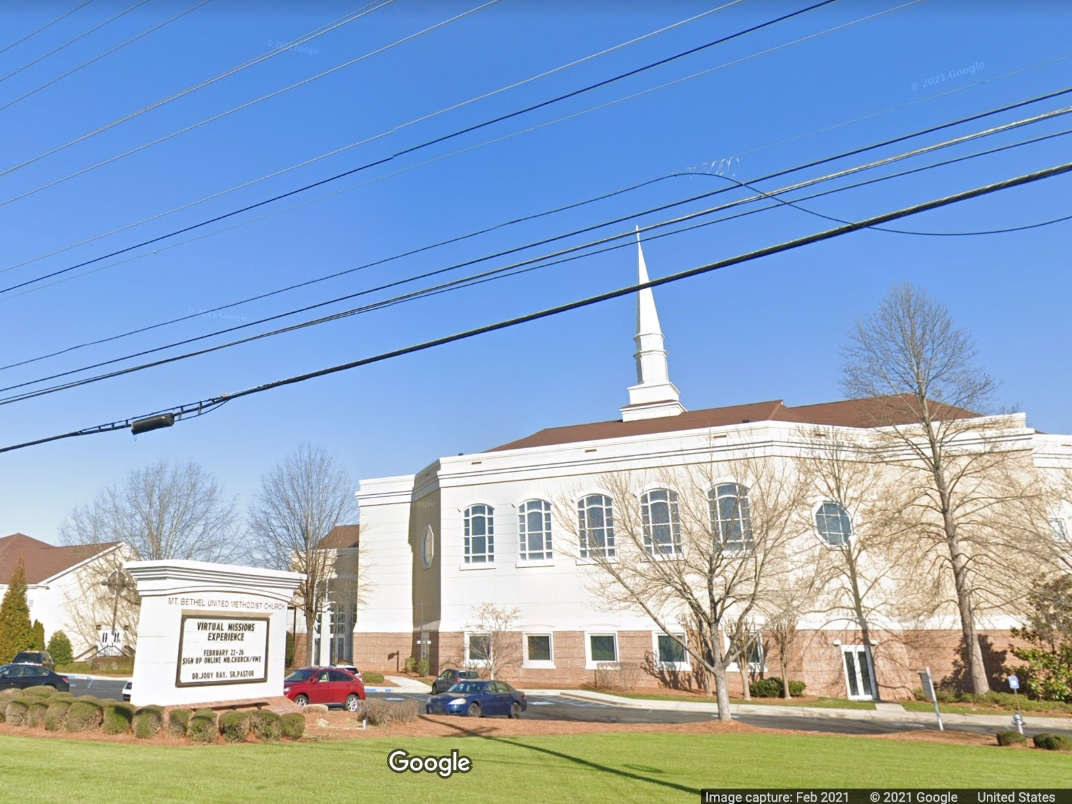 Mt. Bethel Church, which has been trying to disaffiliate from the United Methodist Church after their senior pastor was reassigned in April. 