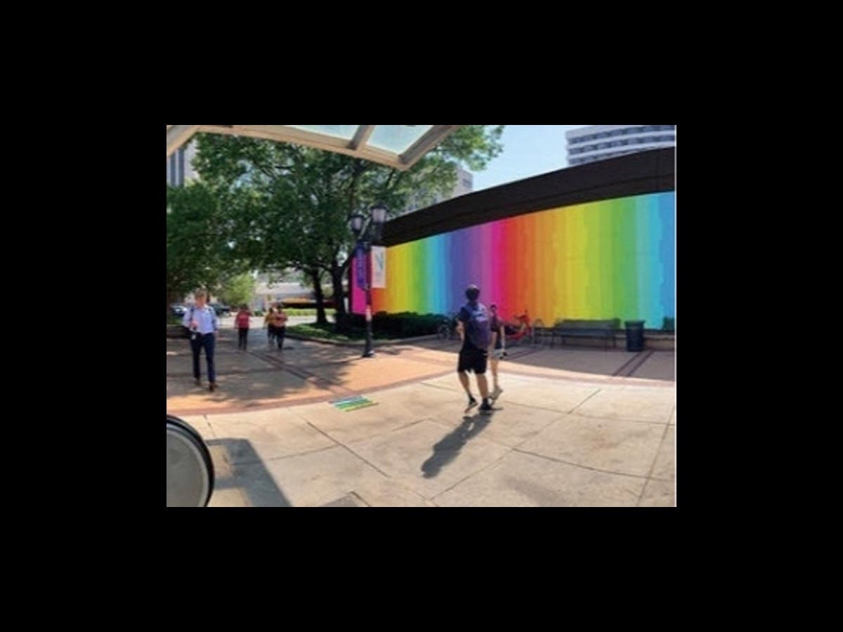 The mural "Harmonize" by Lisa Marie Thalhammer seeks to calm the viewers' nerves while bestowing a sense of wonderment.