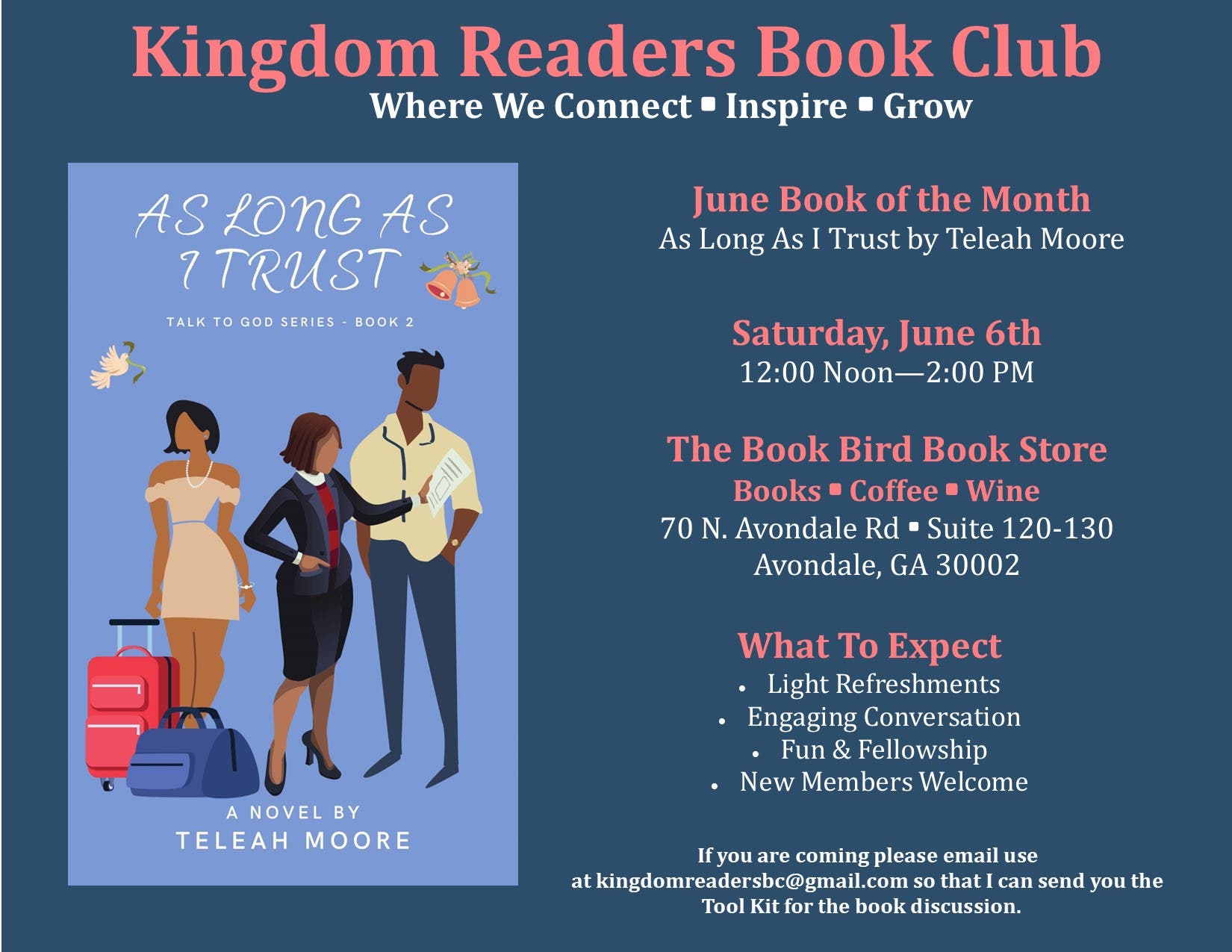 Kingdom Readers Book Club Meeting: Saturday, June 6th