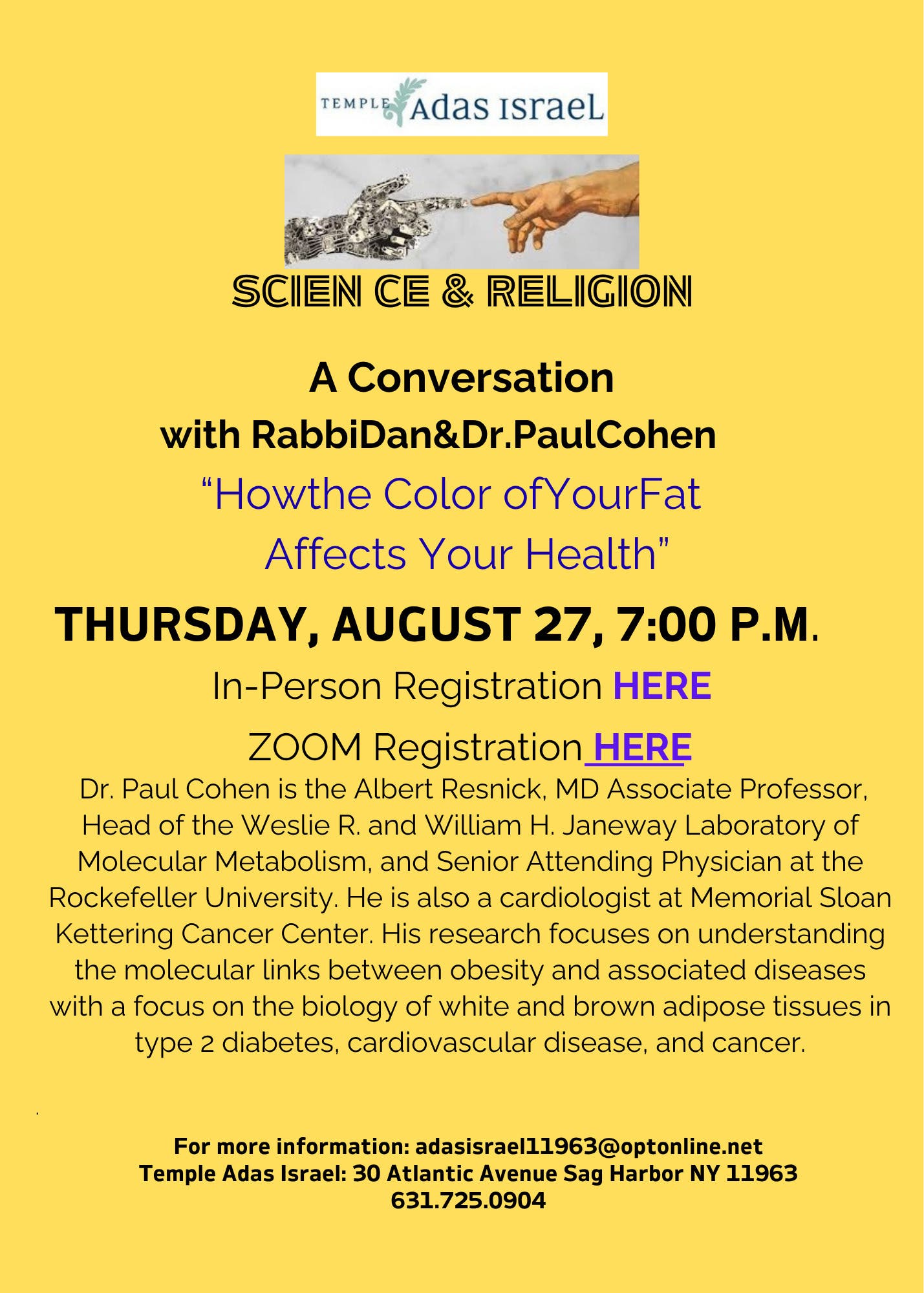 Science & Religion: "How the Color of Your Fat Affects Your Health"