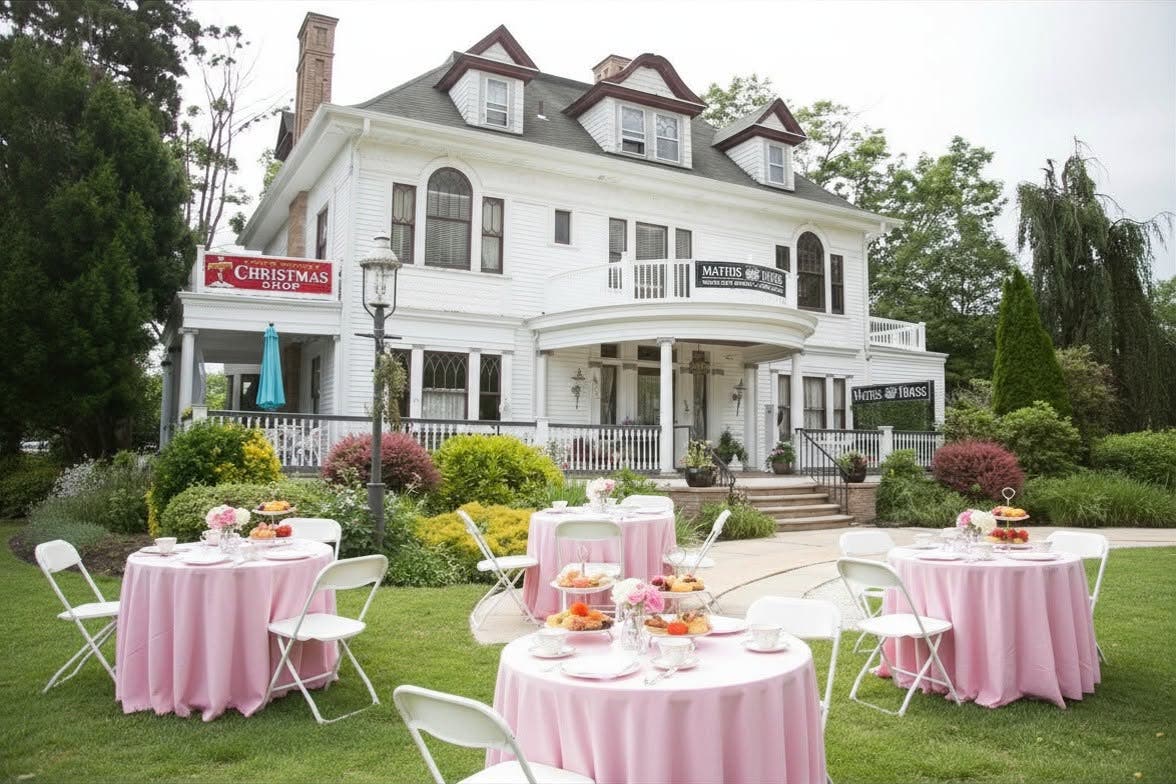 Outdoor Pink Victorian Afternoon Tea Party