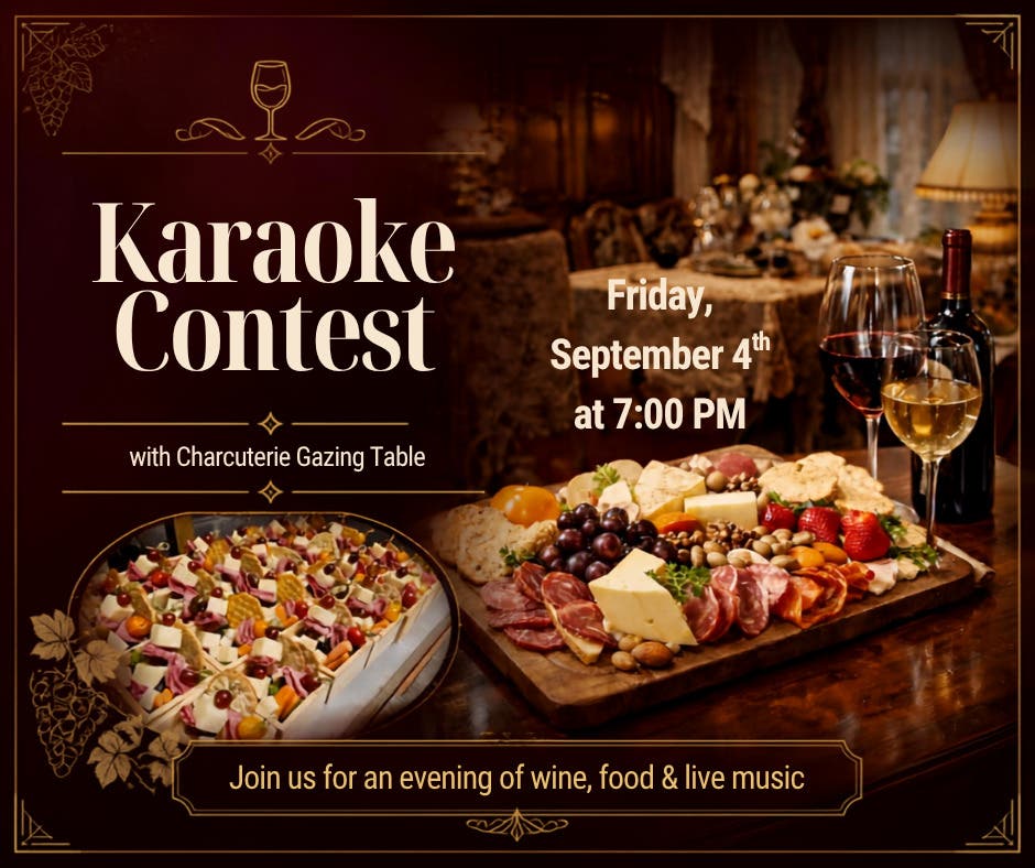 Charcuterie Grazing Table with Karaoke Contest